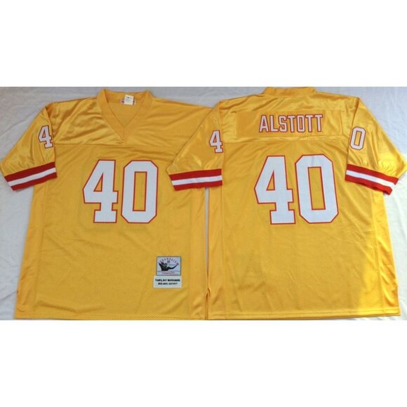 Mens Youths Kids Womens Mike Alstott Orange StitchedJersey